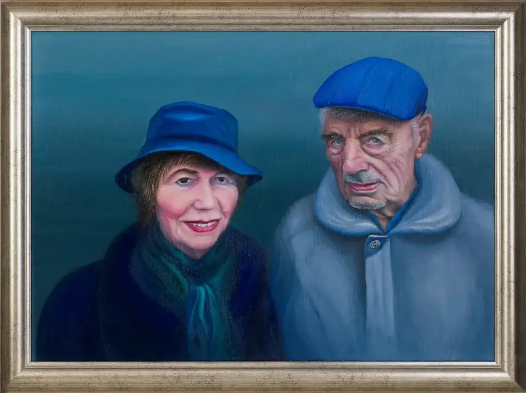 Double Portrait - Oil painting on canvas, 50x70 cm